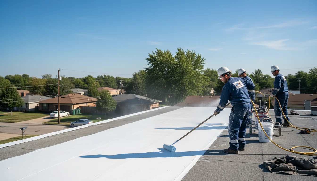 Commercial roof coating in Los Ebanos, TX near me